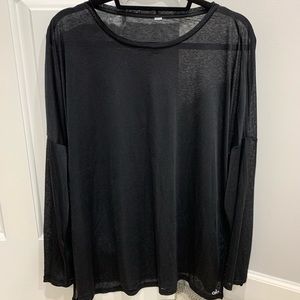 Alo Yoga Arrow Oversized LS Black Size L